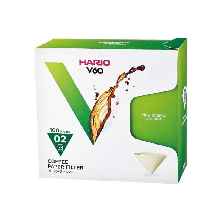 Hario V60 Ubleget Kaffefiltre 02 - 100 stk